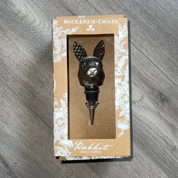 Mackenzie Childs Rabbit Bottle Stopper - Picture 2 of 4